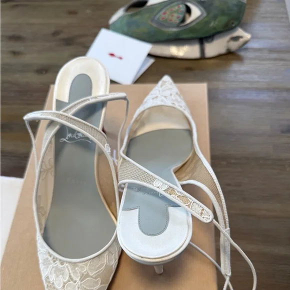 Christian Louboutin Lace Slingback 85mm | NEW IN BOX - Picture 14 of 16